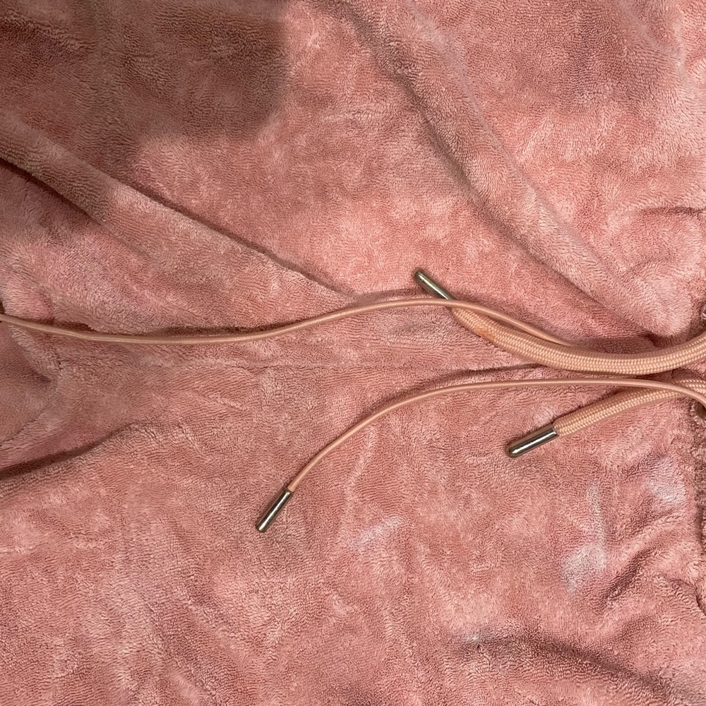 Pink towel material shorts
